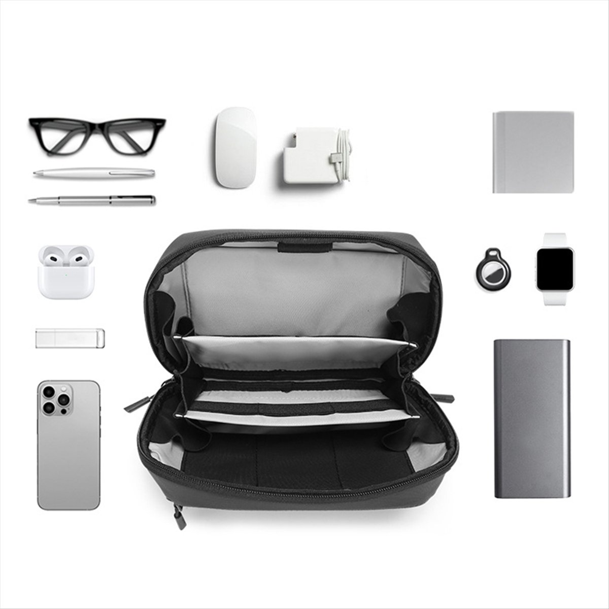 Tech Accessories Organizer Pouch - ☶ ❈ ＊ ♥ AC1579-Водонепроницаемый многослойный
