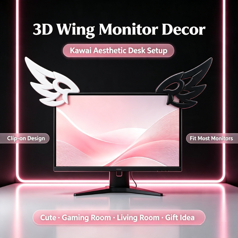 Kawaii Tech Accessories - Милый 3D-декор в виде крыльев для