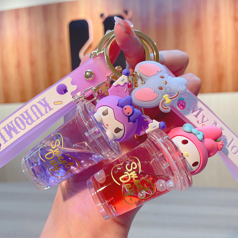 Kawaii Tech Accessories - Брелок Sanrio Kuromi Melody с жидким