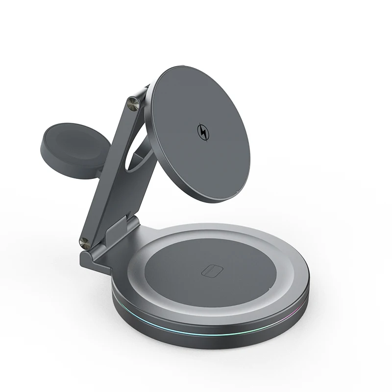 Складное магнитное беспроводно – обзор и цена Wireless Charger 3 In 1