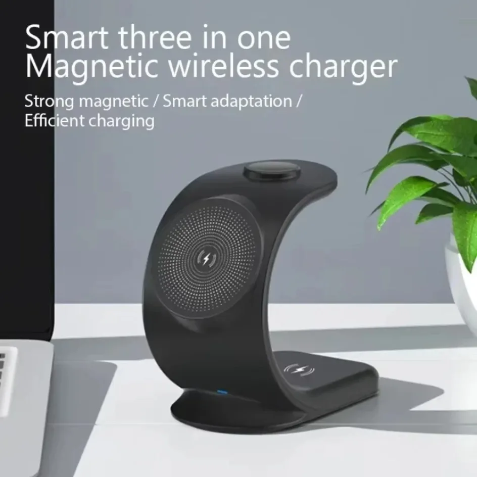 Магнитное беспроводное зарядно – обзор и цена Wireless Charger 3 In 1