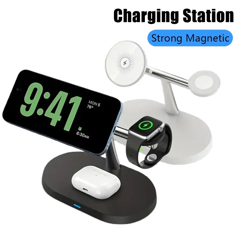 Магнитная беспроводная зарядна – обзор и цена Wireless Charger 3 In 1