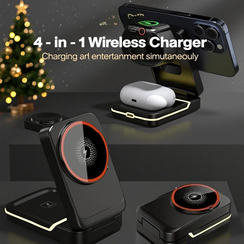 Магнитная складная беспроводна – обзор и цена Wireless Charger 3 In 1
