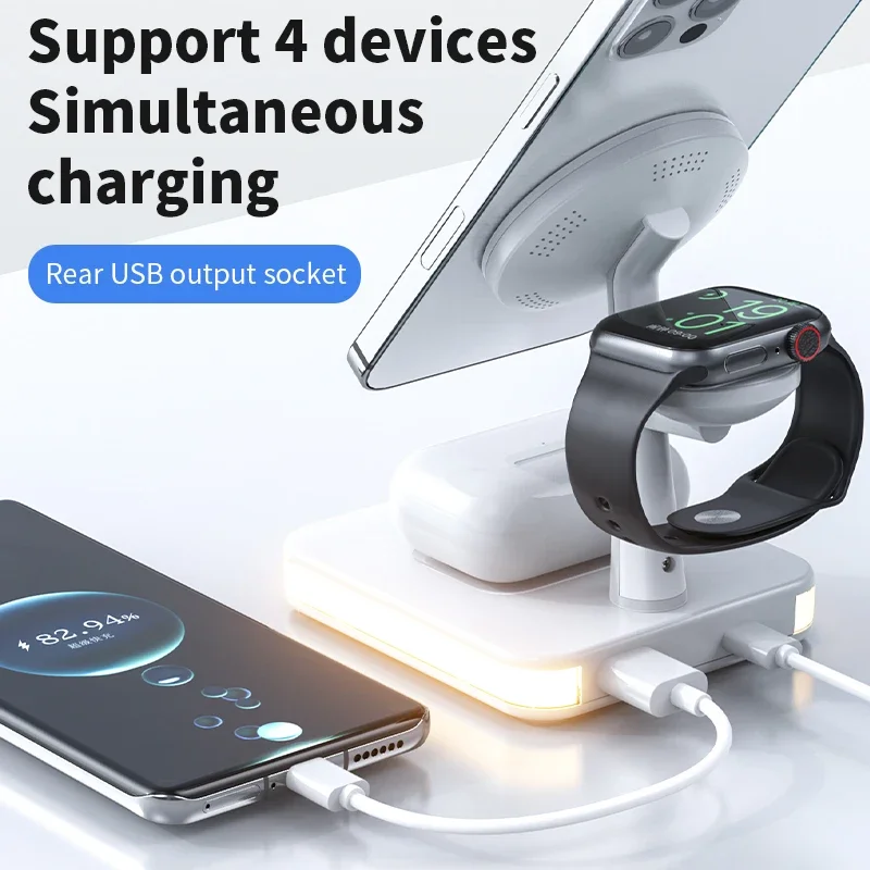 Беспроводная магнитная зарядна – обзор и цена Wireless Charger 3 In 1