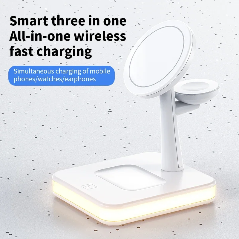 Беспроводная магнитная зарядна – обзор и цена Wireless Charger 3 In 1