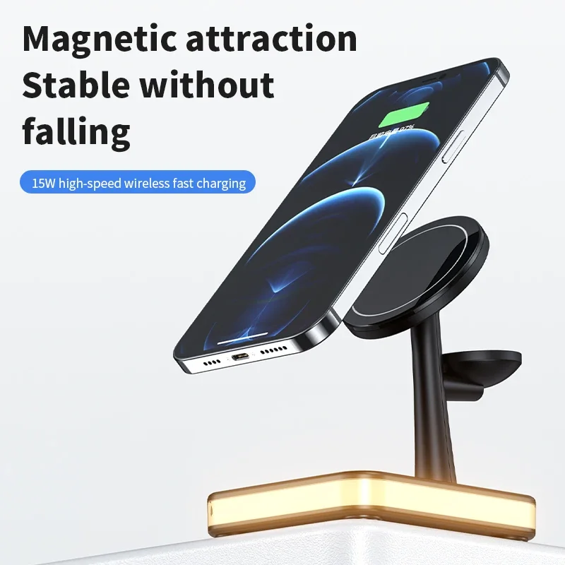 Беспроводная магнитная зарядна – обзор и цена Wireless Charger 3 In 1