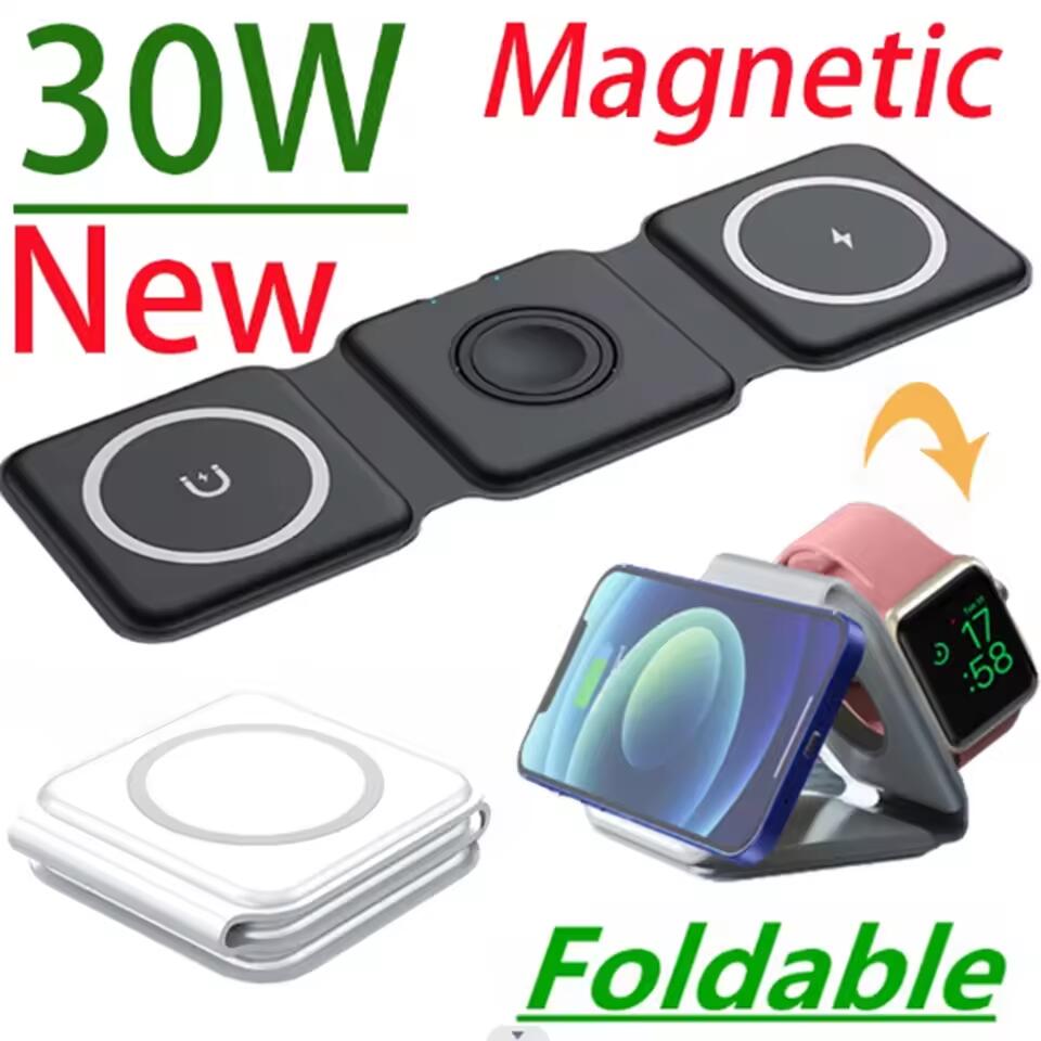Портативное магнитное беспрово – обзор и цена Wireless Charger 3 In 1